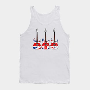 Electric Guitar UK Flag Guitarist British Musician Tank Top